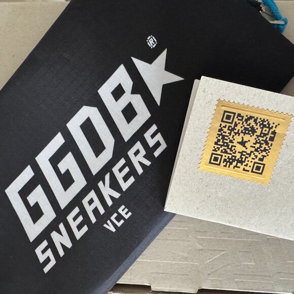 GOLDEN GOOSE White & Gold Hi-Star Sneaker - Picture 6 of 7